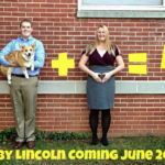 With Corgi, party of four! Best pregnancy announcement EVER.