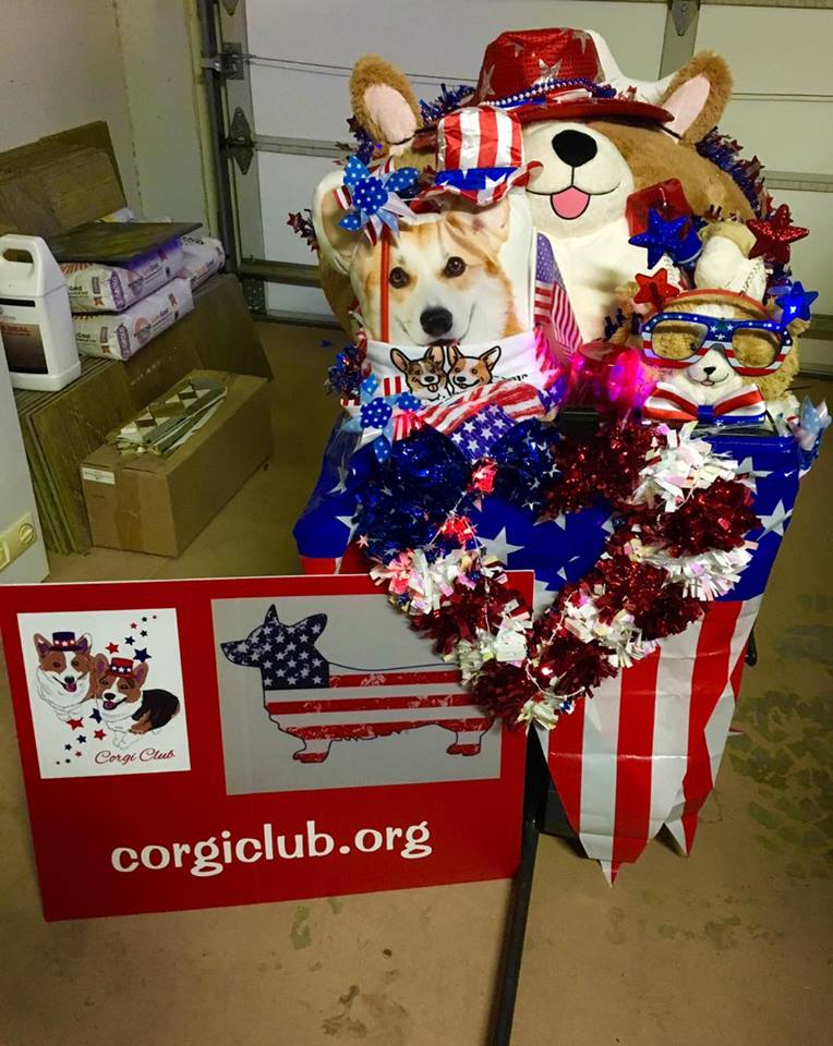 Corgi Club's "float" for the Telluride Town Parade in Colorado. Photo: Ginger Sirin
